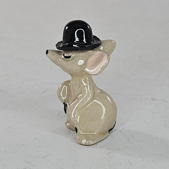Hagen Renaker City Mouse Wearing Bowler Hat Miniature Figurine *Chipped* - Picture 6 of 8